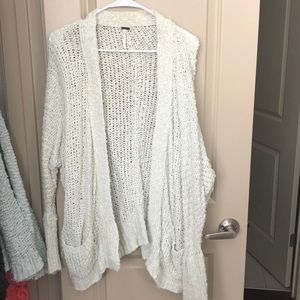 Free people Cream open-knit cardigan L